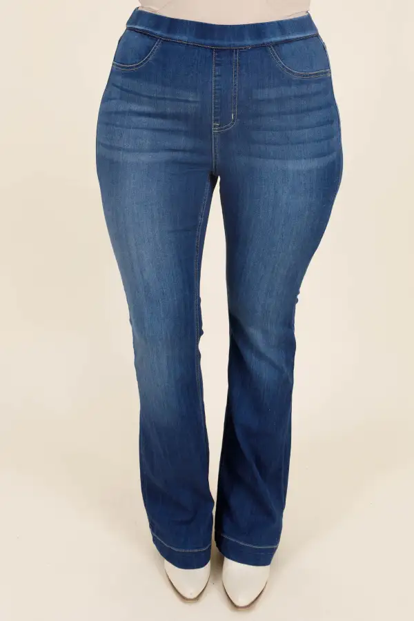 Dare To Flare Jeans, Dark Wash