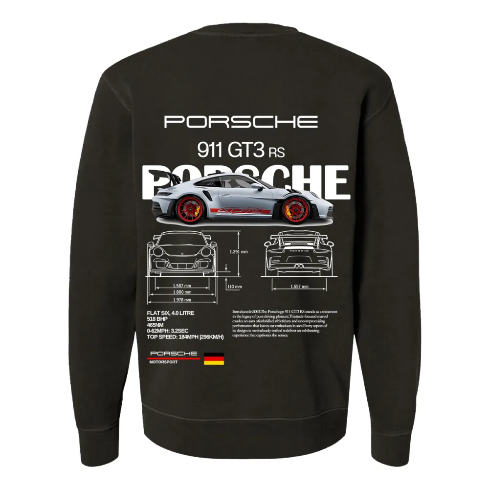 911 GT3 RS DESIGNED PATTERN PRINTED SWEATSHIRT 02