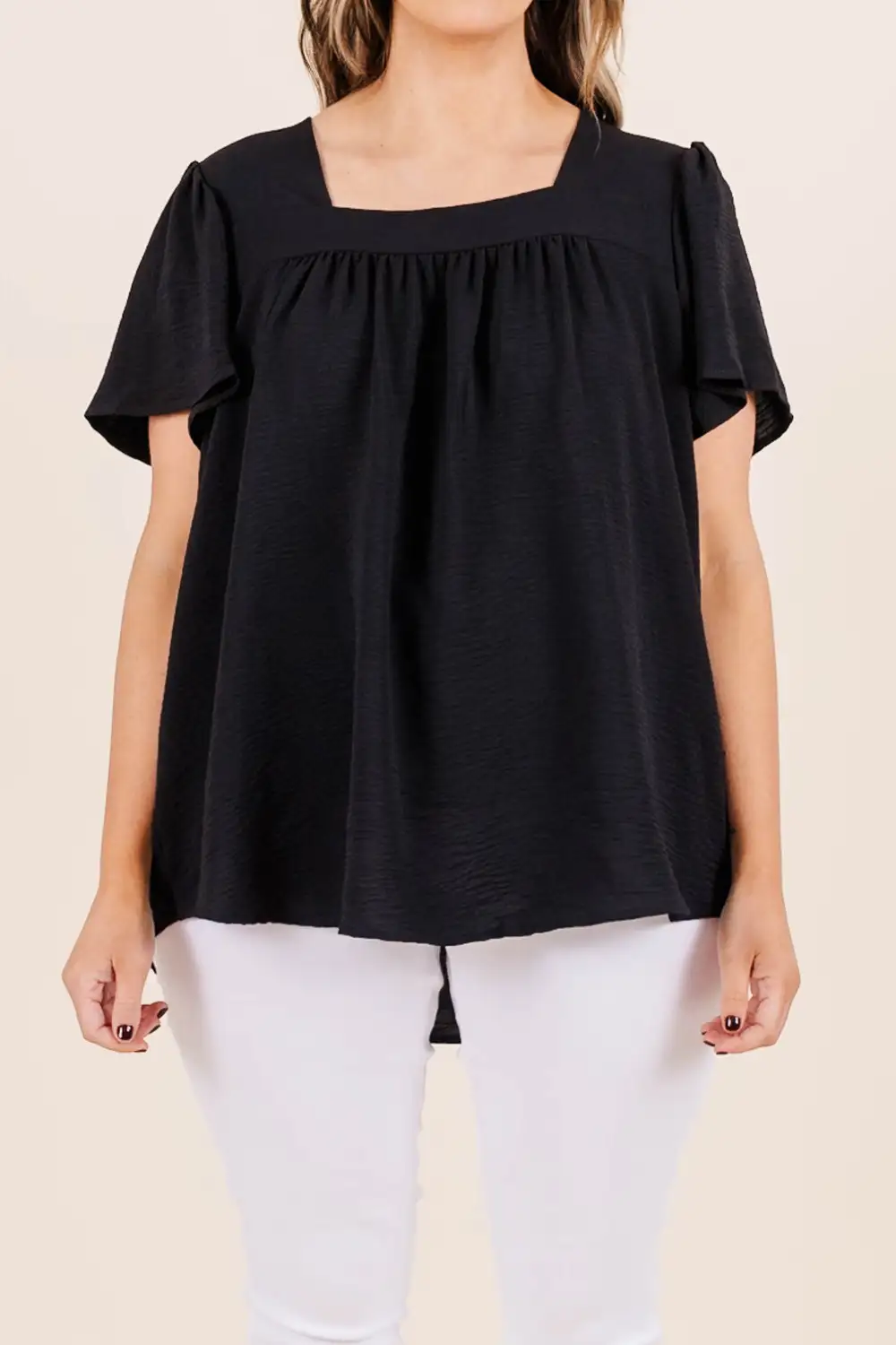 I See You All Over Me Top, Black