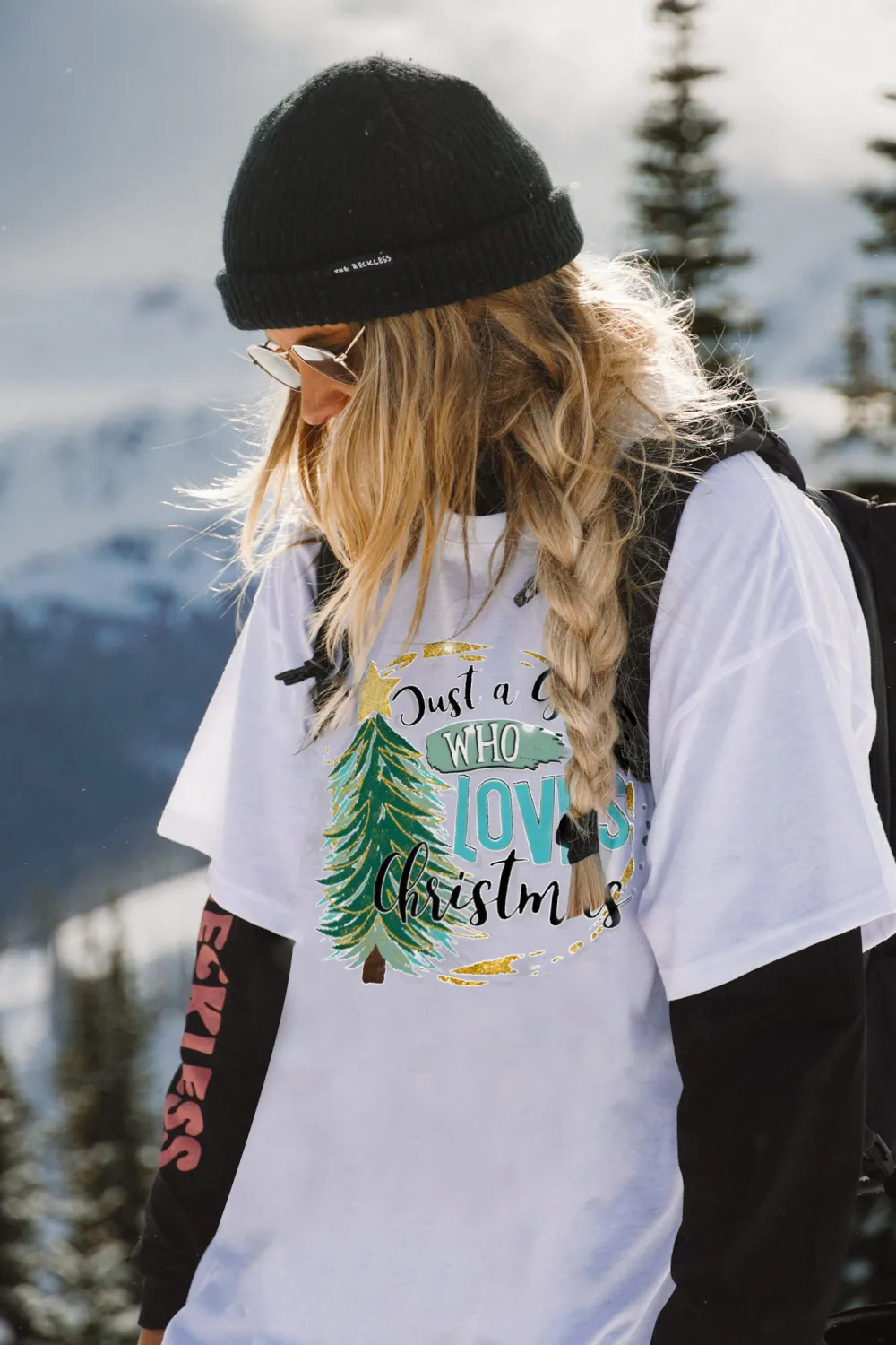 Women's Christmas Tree Printed T-shirt