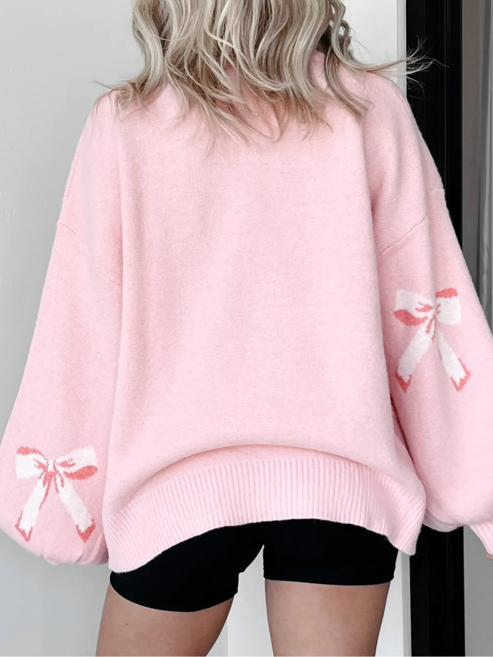 Cherished Moment Bow Print Sweater