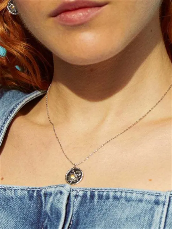 Sun & Moon Carved Mistery Necklace