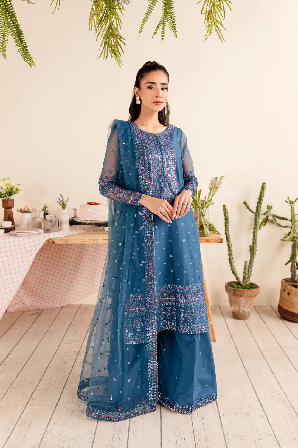 Puffin 3Pc - Embroidered Lawn Dress