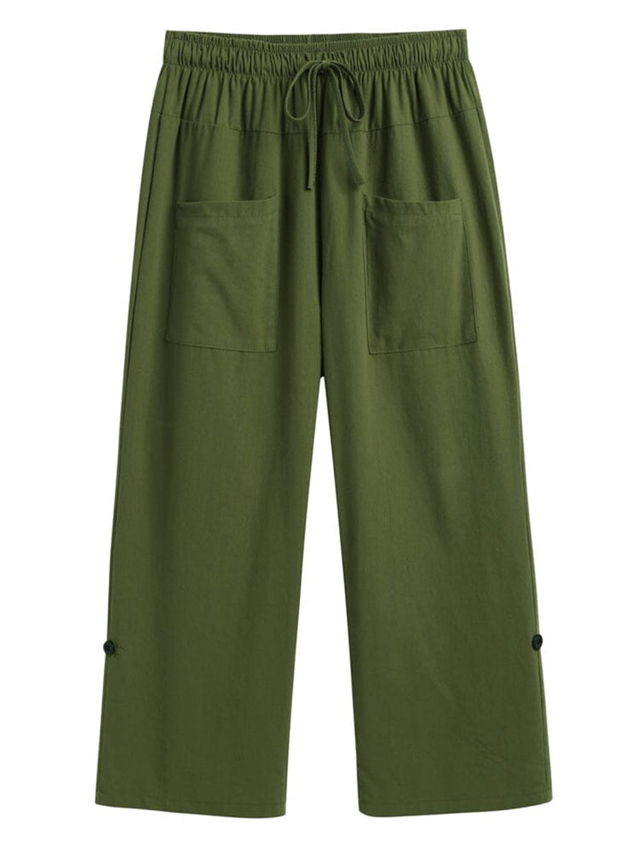 Stylish Linen Capri Pants - Comfortable & Versatile