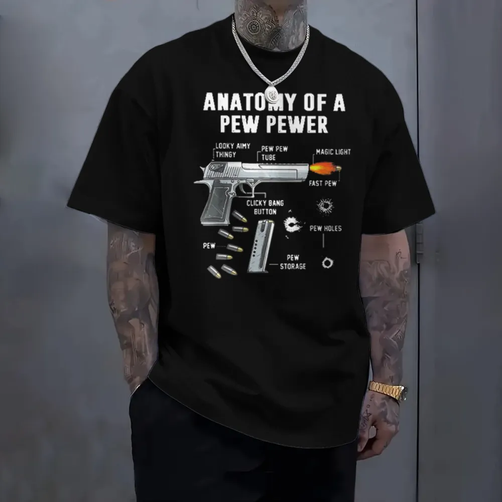 Anatomy Of A Pew Pewer Men T-shirt,Short Sleeve,T-shirt Size S-4XL