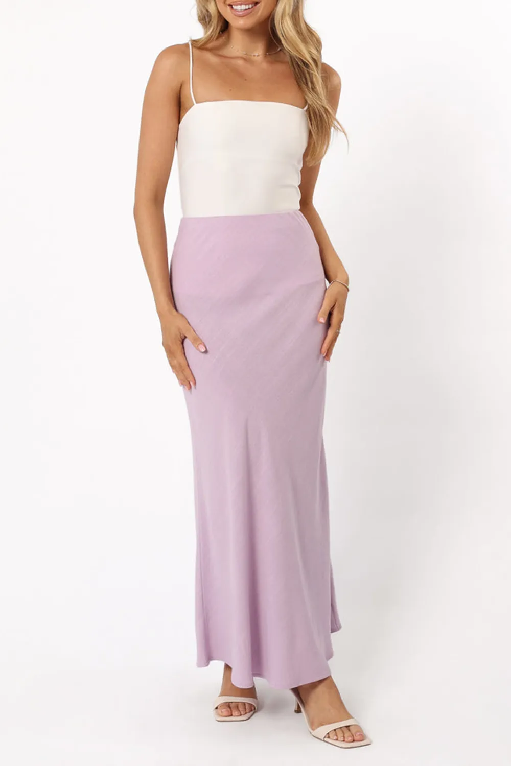 NELLE MIDI SKIRT - LILAC