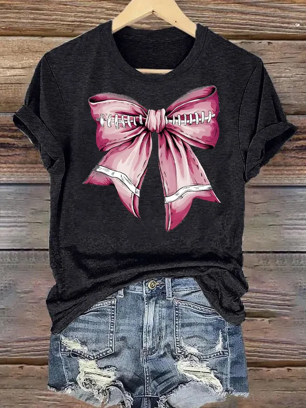 Football Vintage Bow Tee