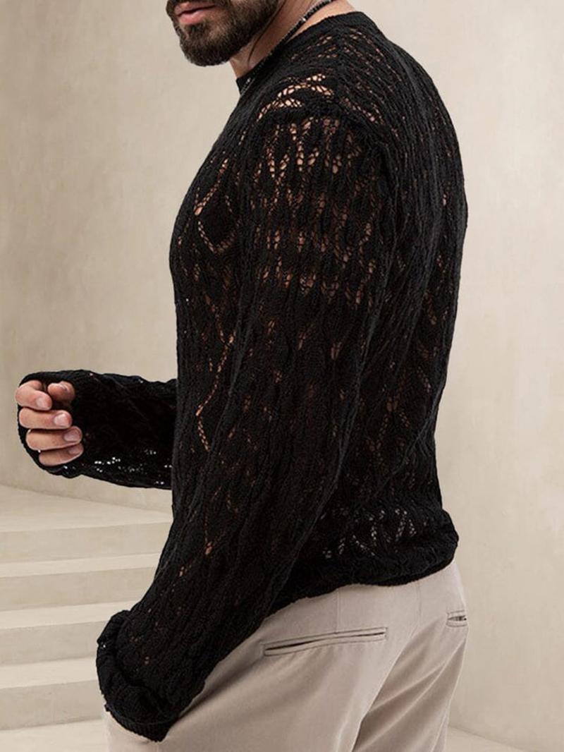 Stylish Hollow-Out Knit Top