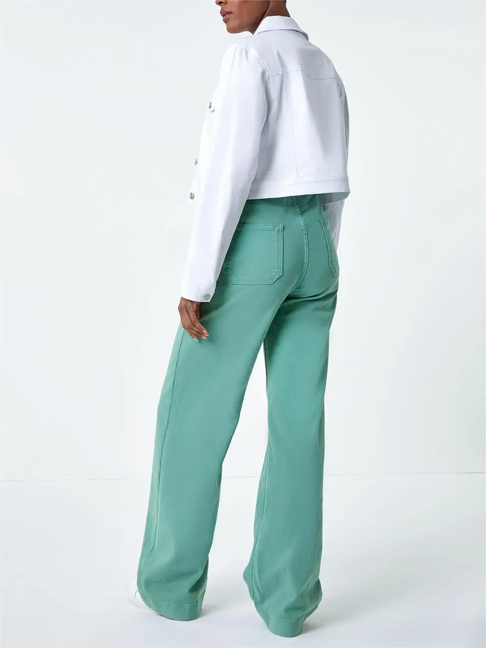 White Cropped Stretch Jacket