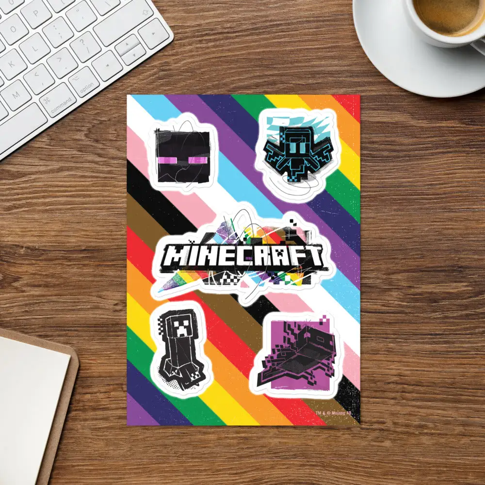 Minecraft Rainbow Sticker Sheet