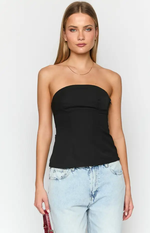 Layi Black Strapless Top