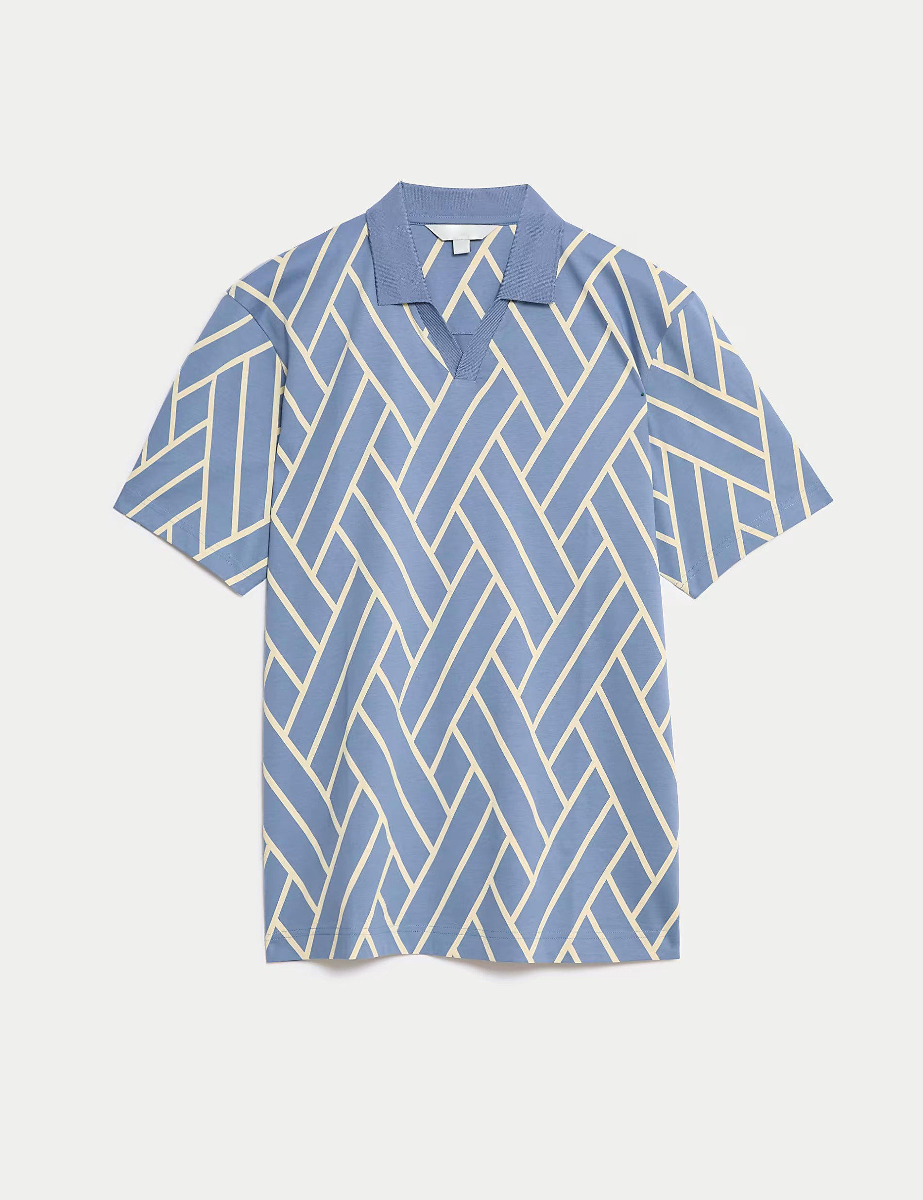 CottonGraphic Print Polo Shirt