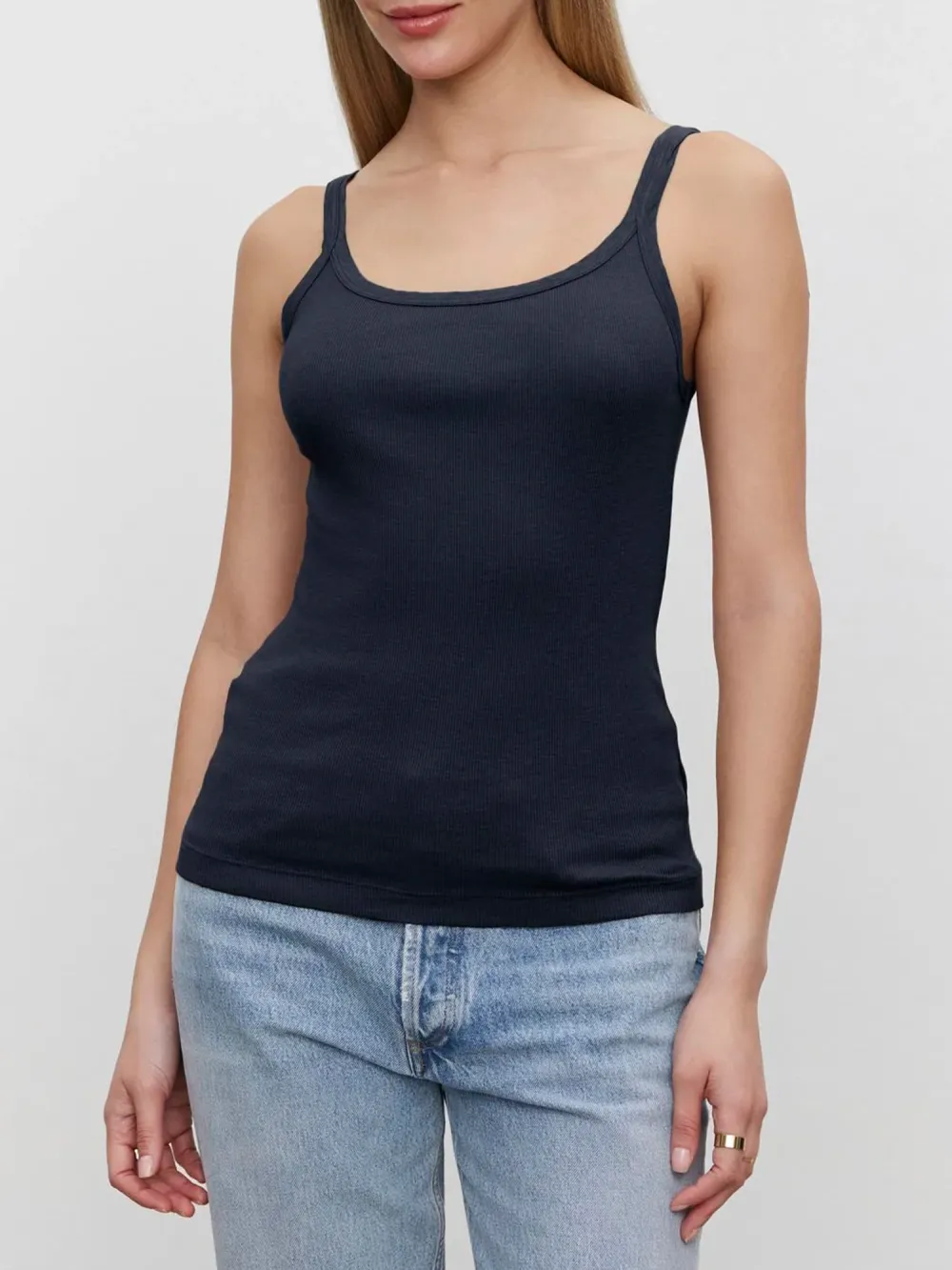 Aliza Ribbed Cotton Layering Tank