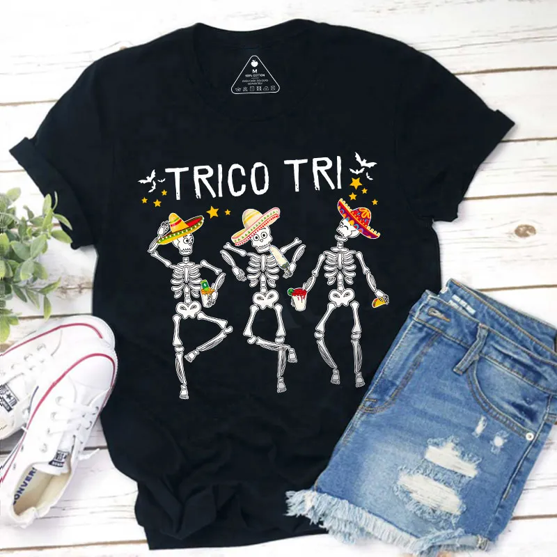 Trico Tri Halloween Spanish Teacher T-Shirt