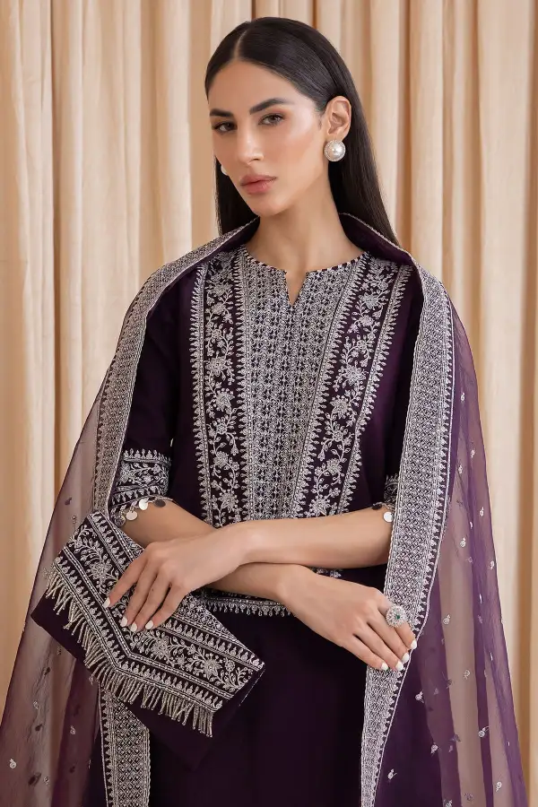 Embroidered Raw Silk Sets