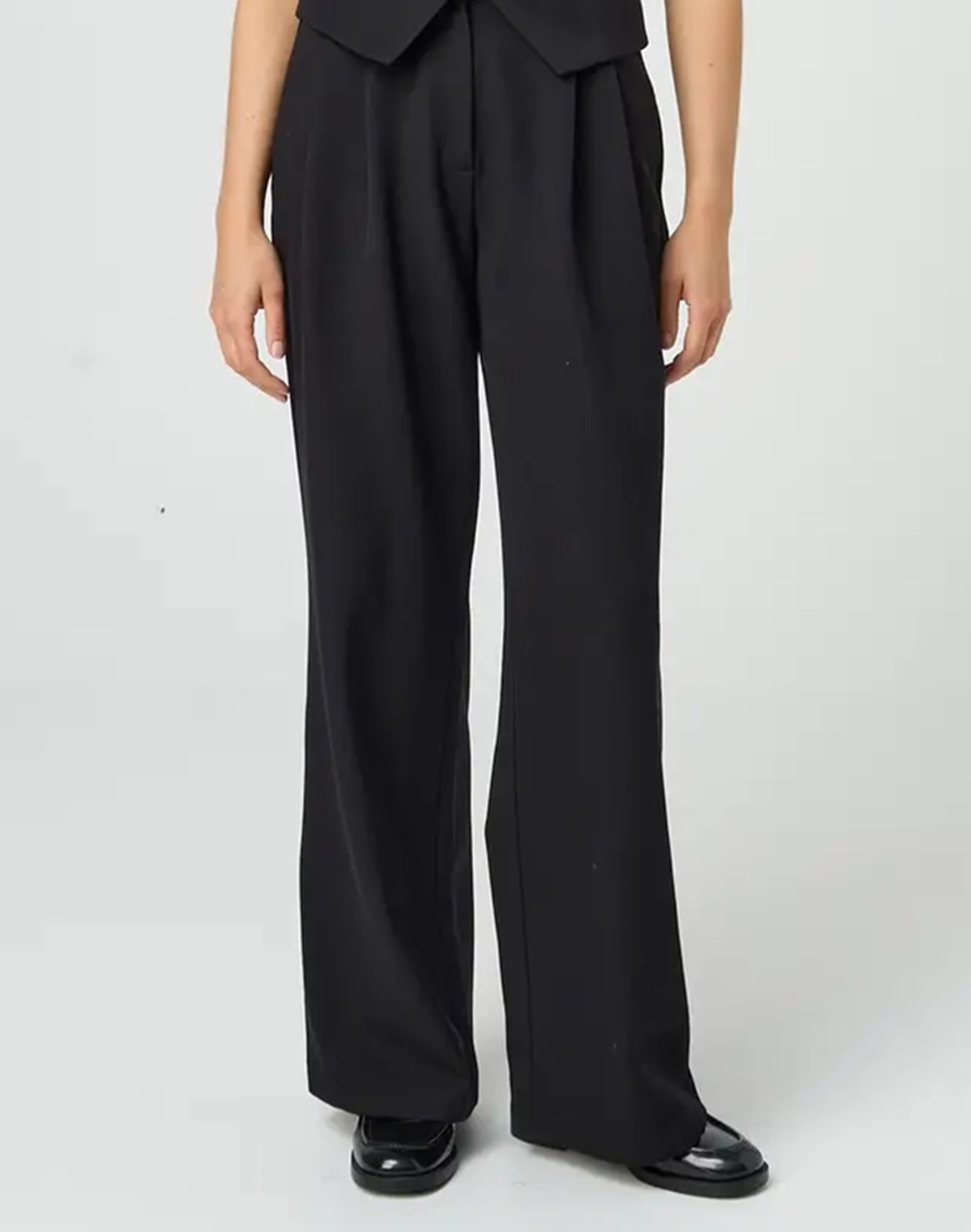 High Rise Wide Leg Tailored Pant