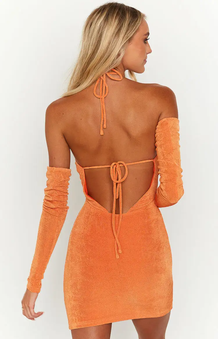 Everlee Orange Mini Dress