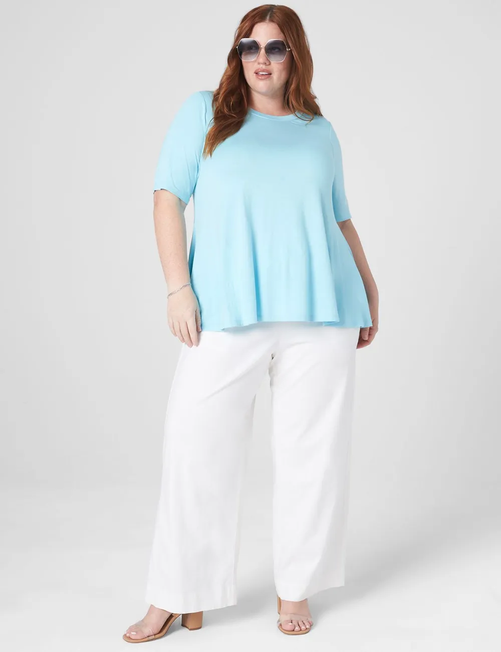 Modern Slub Swing Perfect Sleeve Straight-Hem Tee