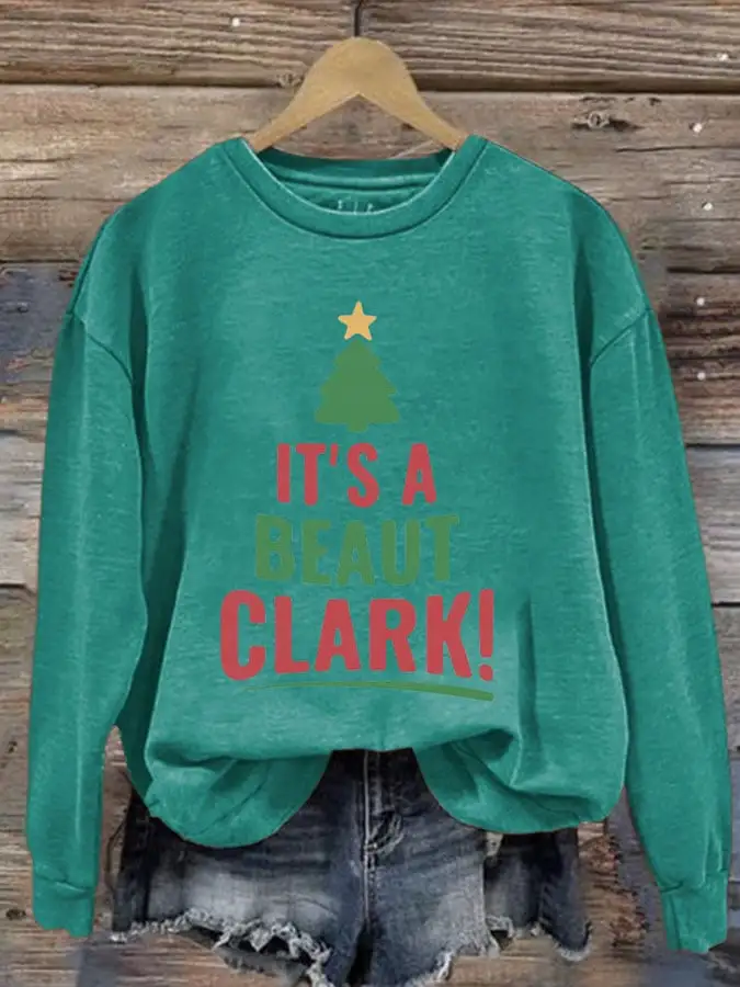 Women's It's a Beaut Clark Christmas Printed Sweatshirt