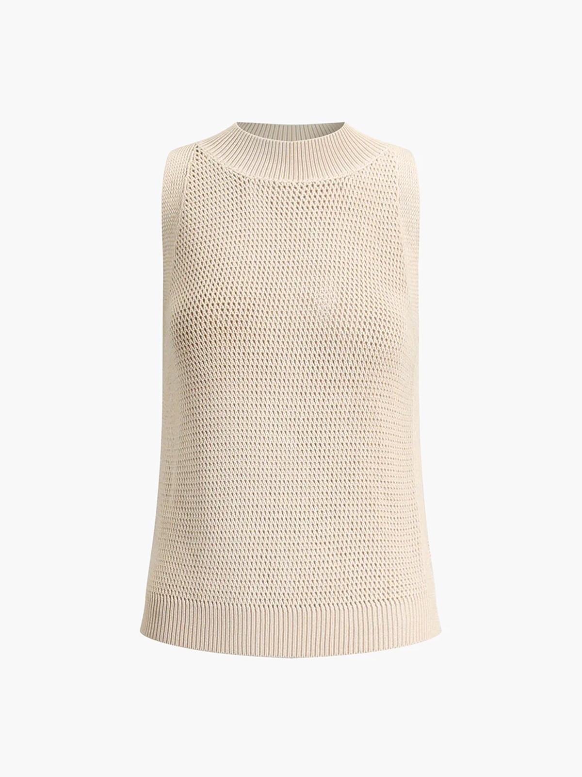 Knit Hollow Solid Vest