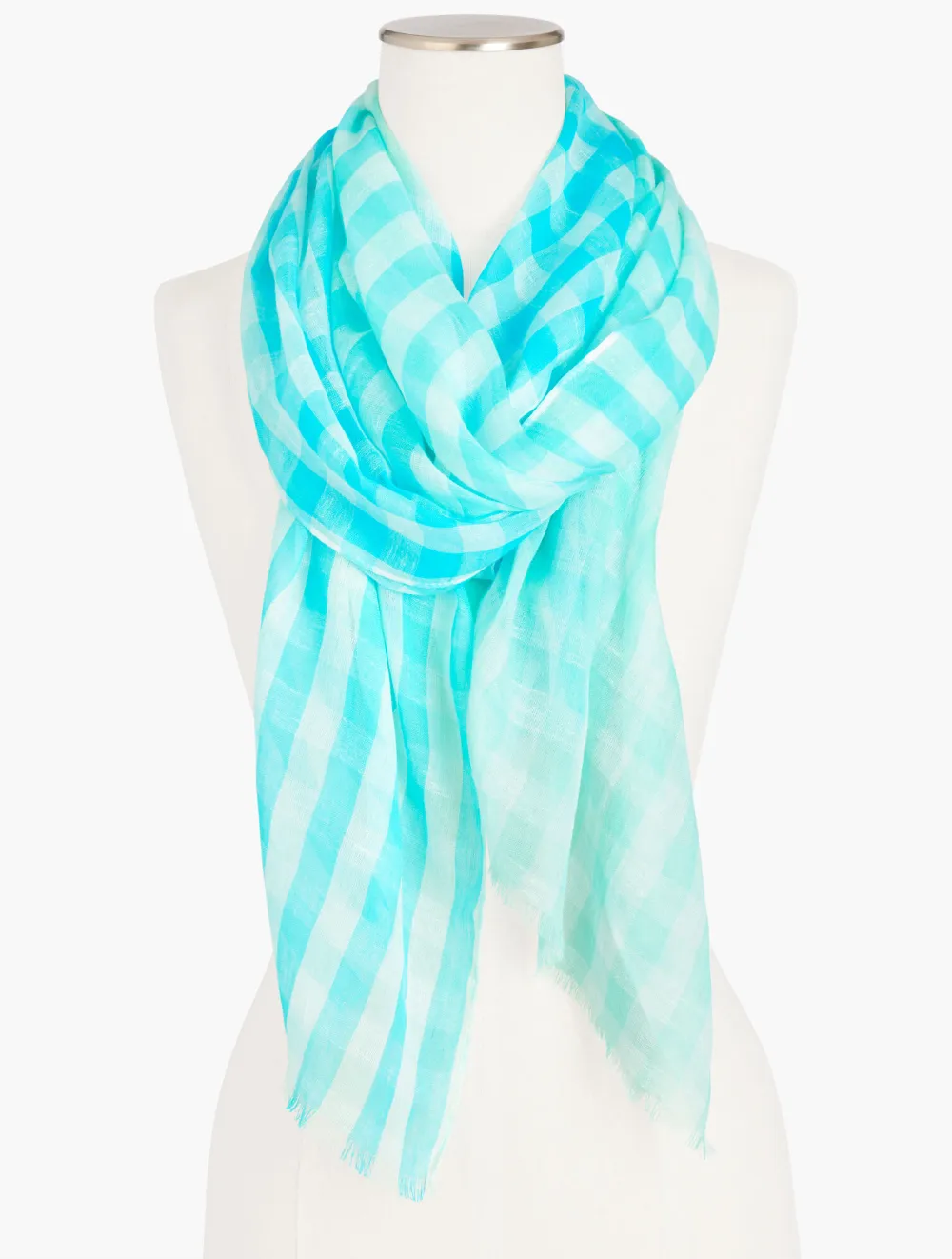 Multi Gingham Oblong Scarf