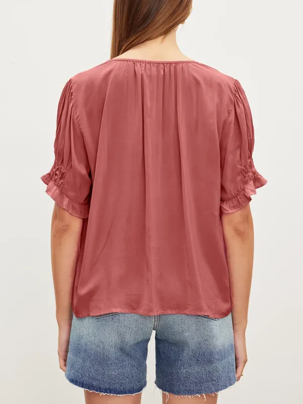 Calissa Split Neck Blouse