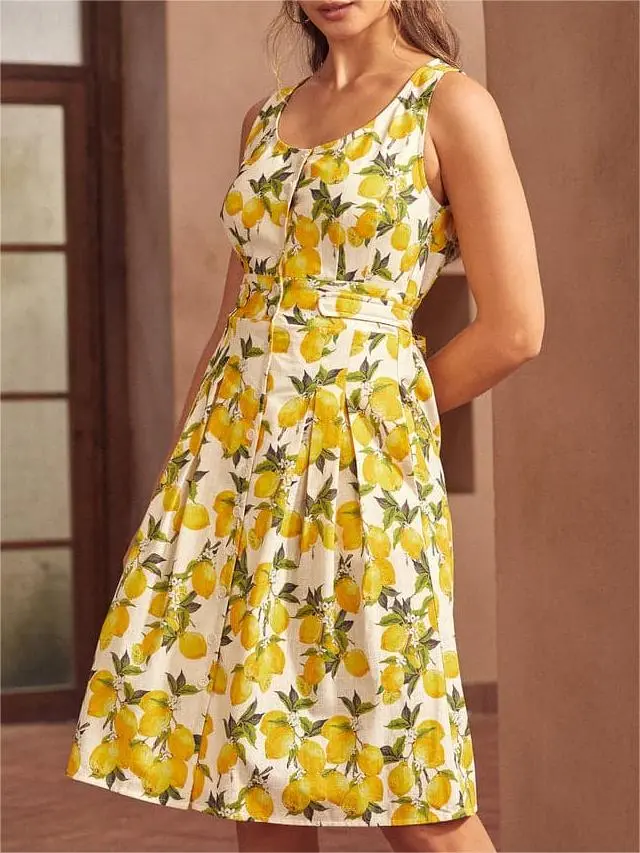 Seeking Out Sunshine Fit And Flare Dress