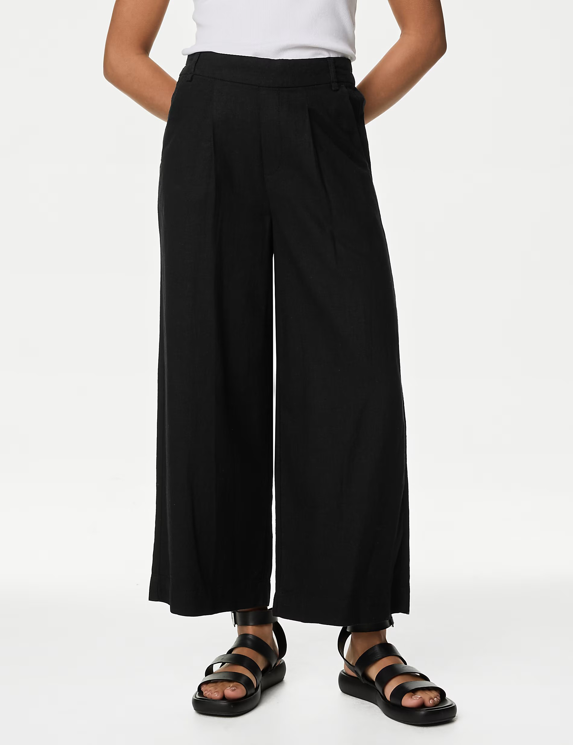 High Waist Slight Stretch Pants