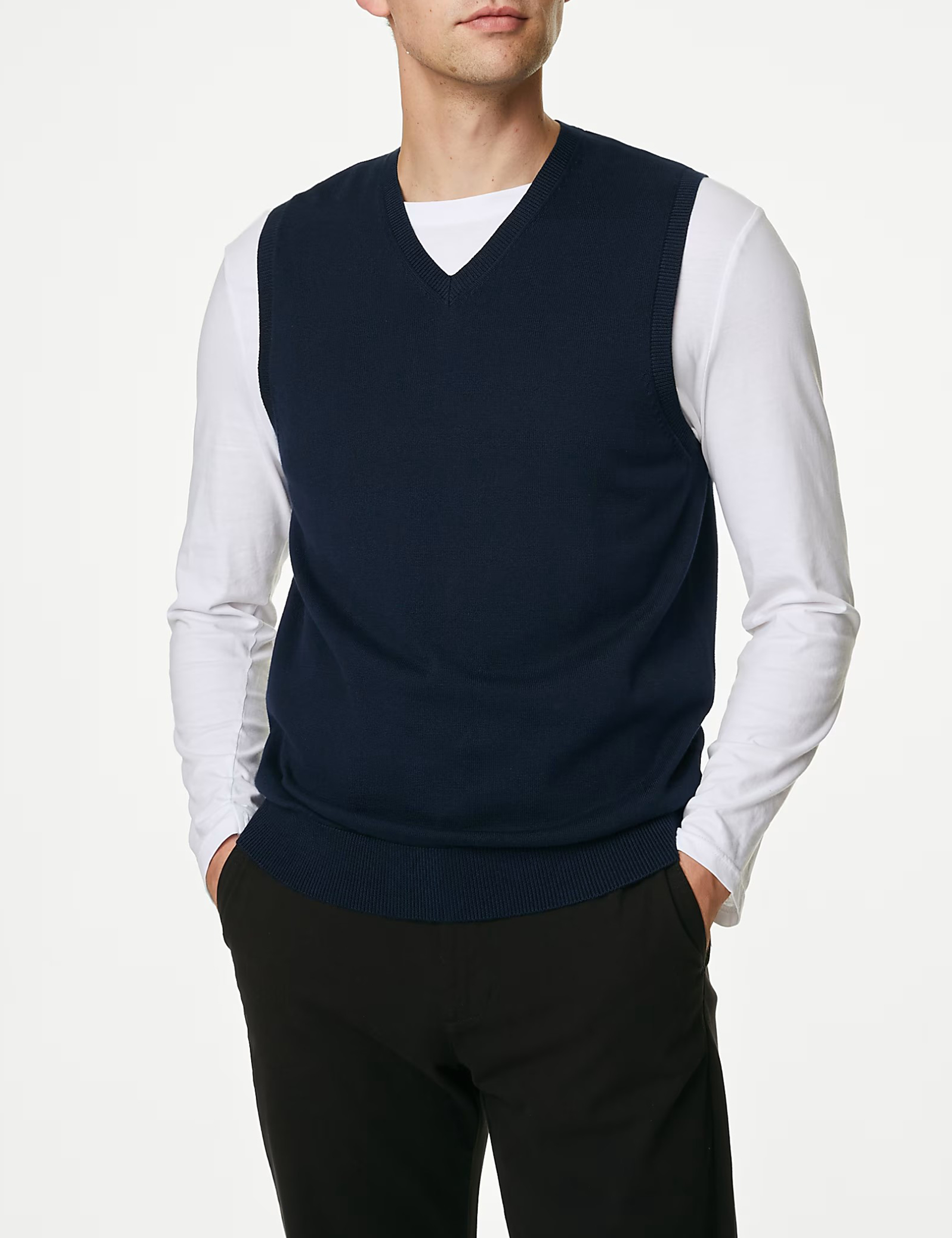 Pure Cotton Sleeveless Jumper