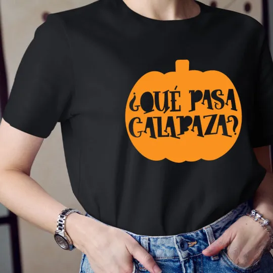 Que pasa calabaza Halloween Bilingual Spanish Teacher T-Shirt