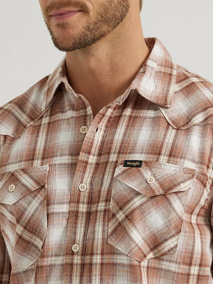 MEN'S SHORT SLEEVE PLAID SHIRT IN SEQUOIA