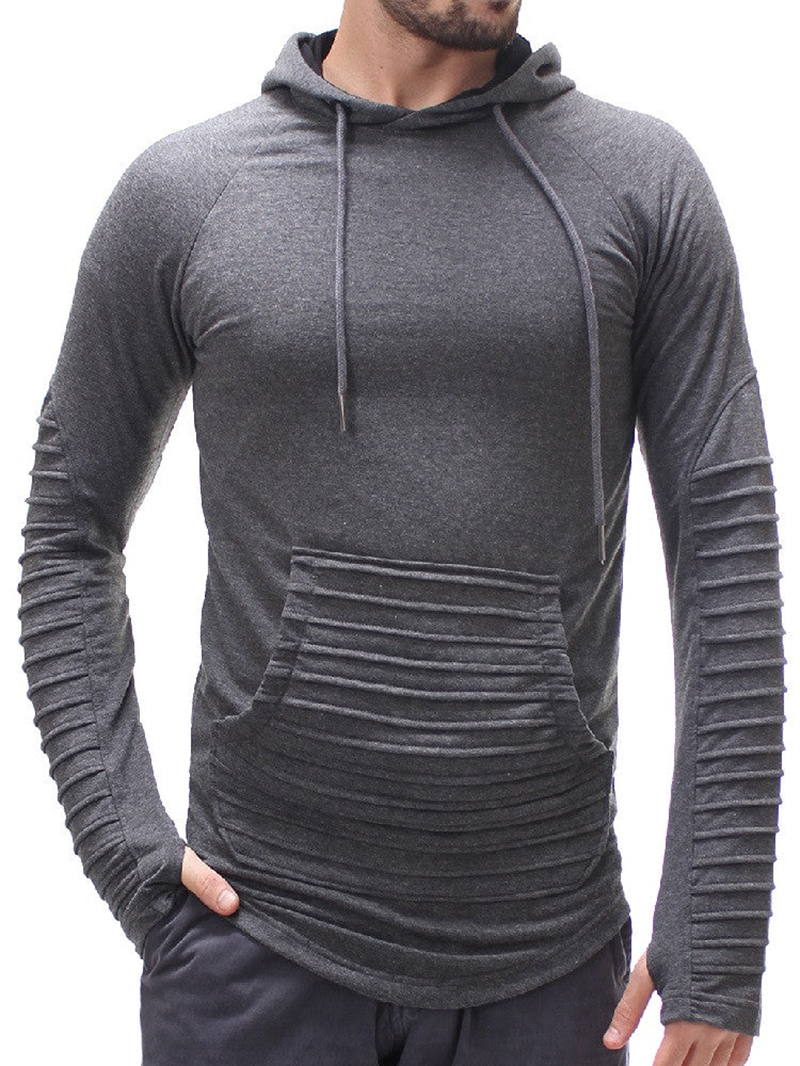 Men's Fashion Ribbed Hoodie