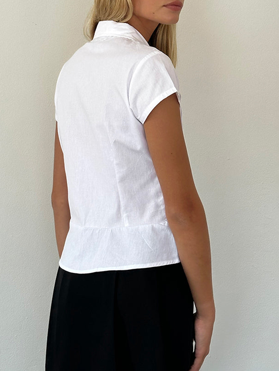 White Poplin Wilmot Blouse