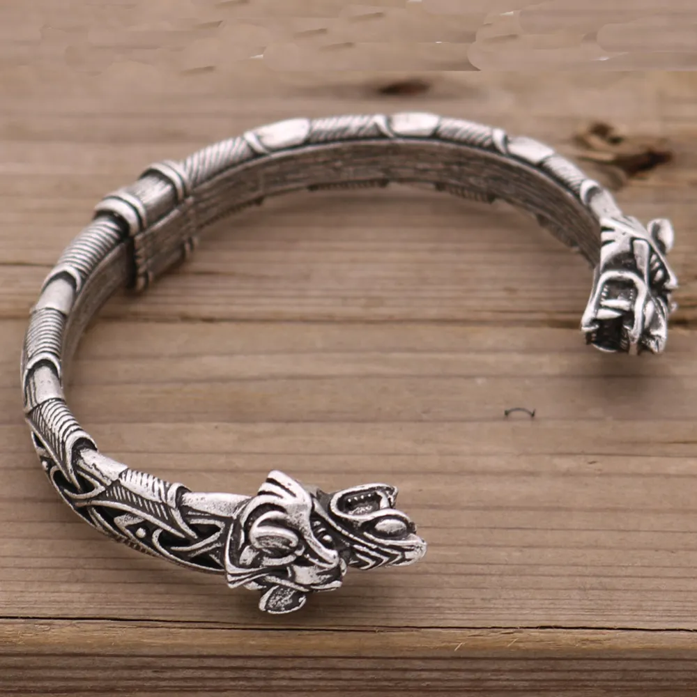 Pirate Bracelet Viking Wolf Head Bracelet