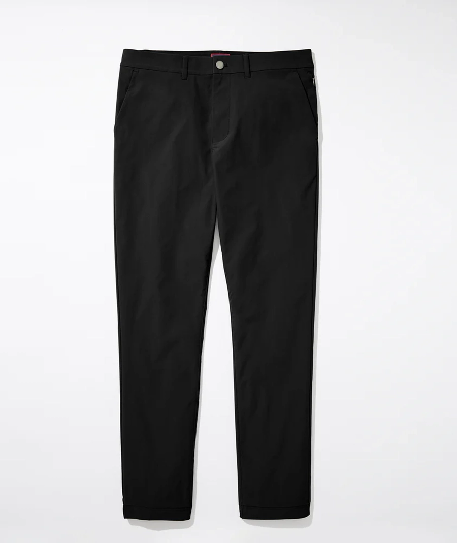 Black Button Zip Trousers