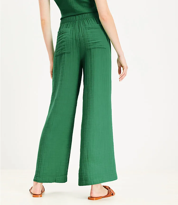 LOFT Beach Triple Cloth Wide Leg Pants