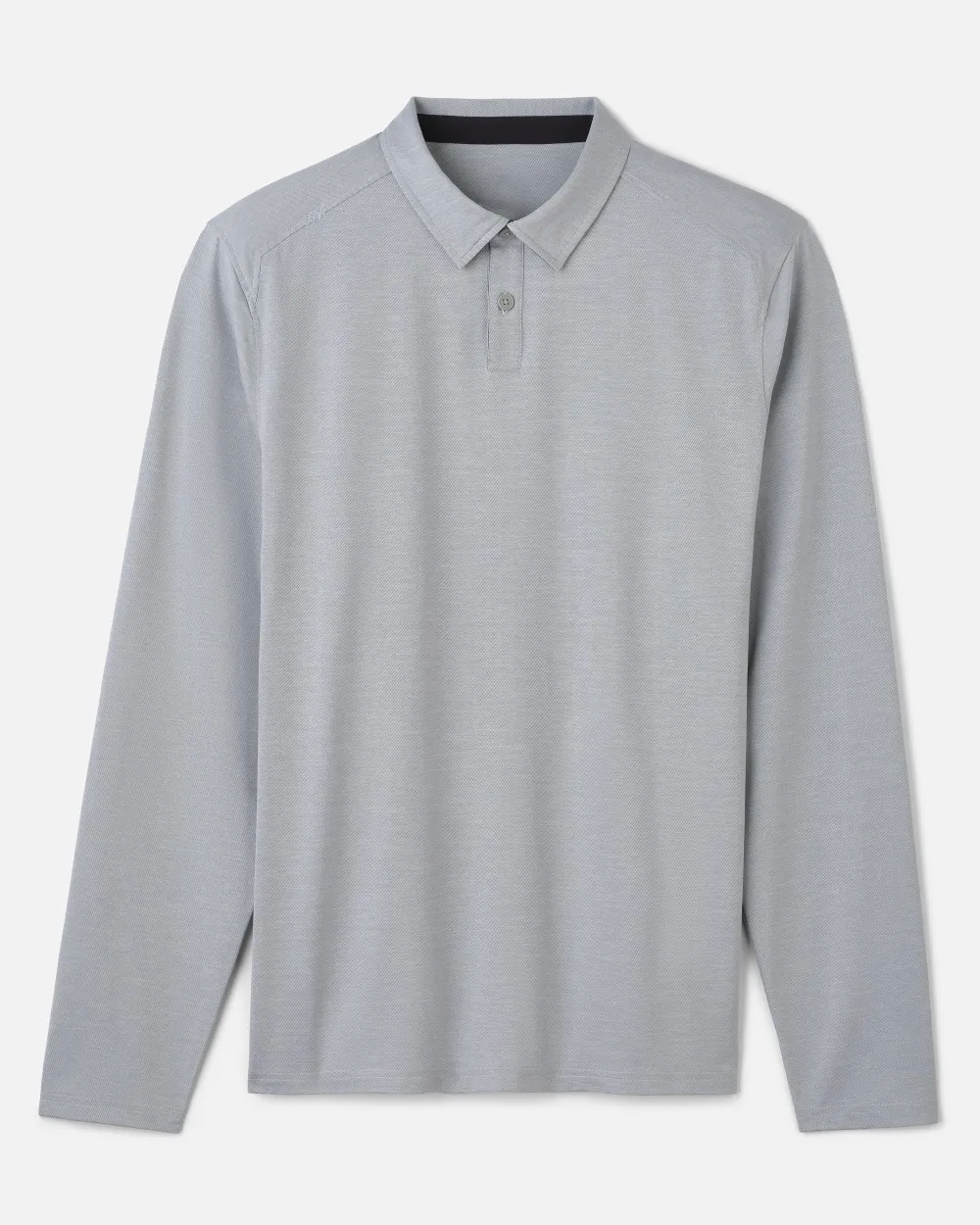 Long-Sleeve Cotton Polo Shirt For Men