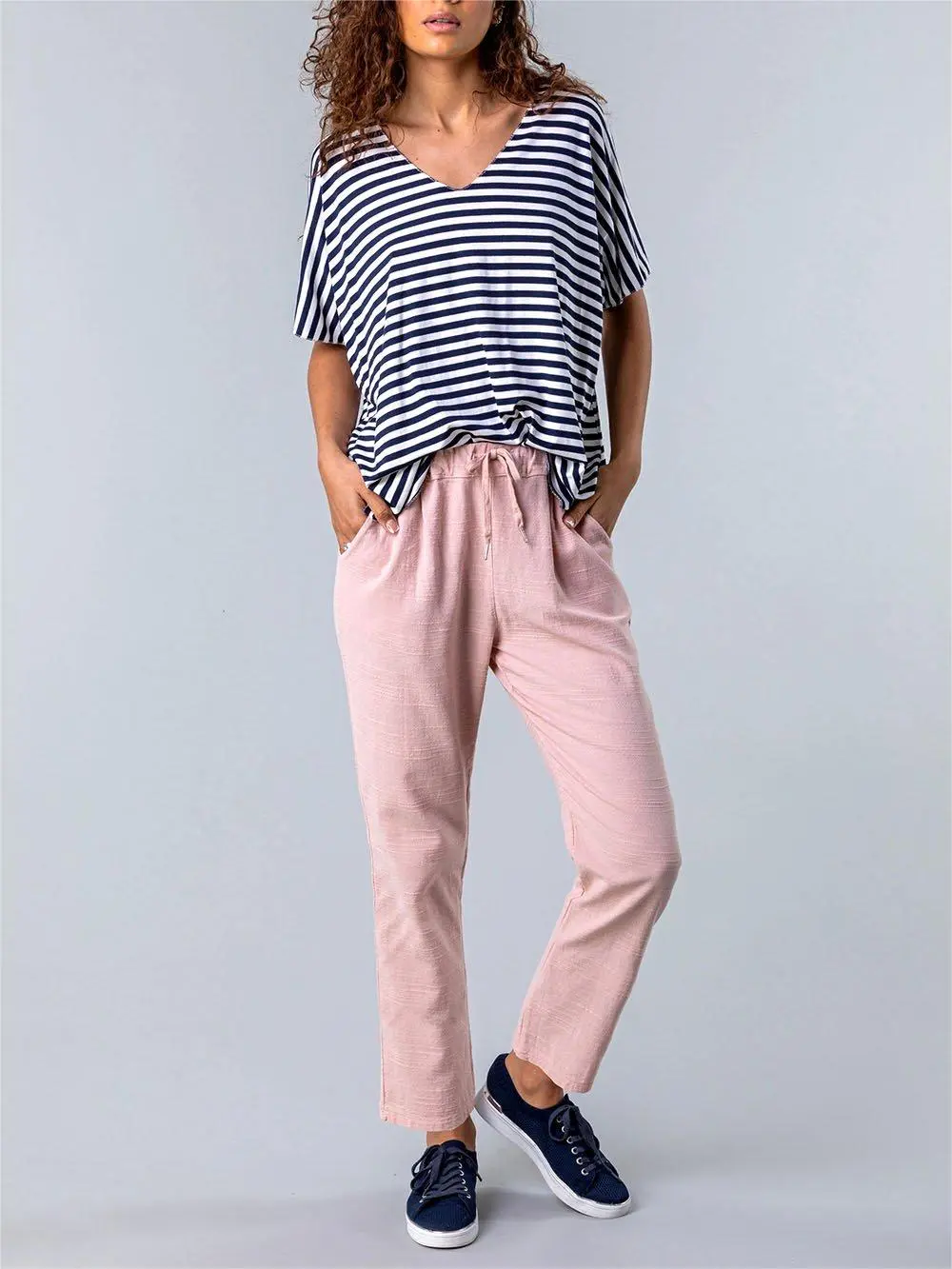 Pink tie trousers