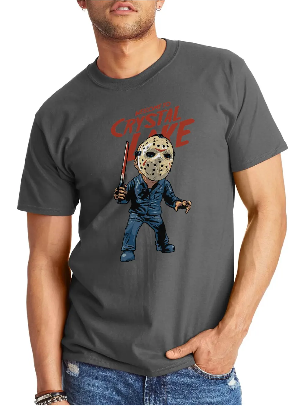 WEKCOME TO CRYSTAL LAKE VINTAGE GRAPHIC  TEE