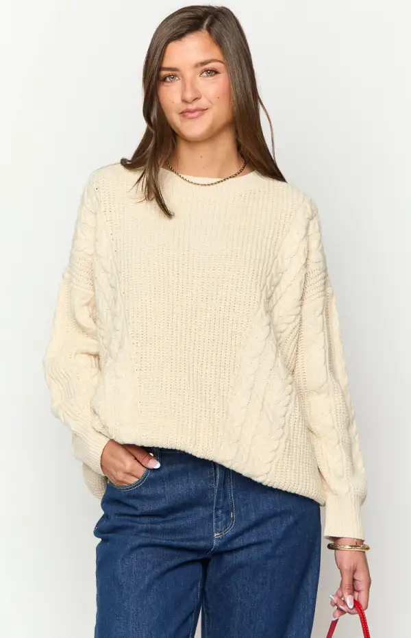 Alex Cream Oversized Sweater