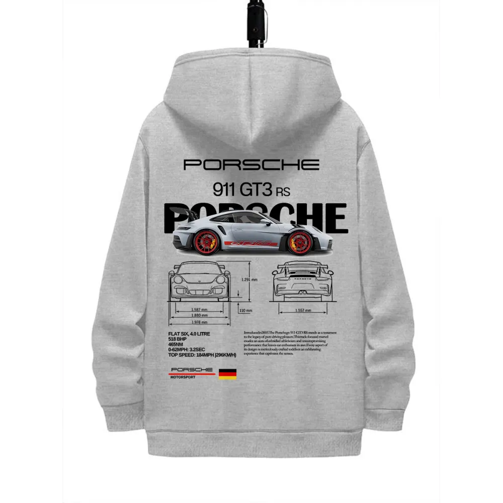 911 GT3 RS DESIGNED PATTERN PRINTED HOODIE