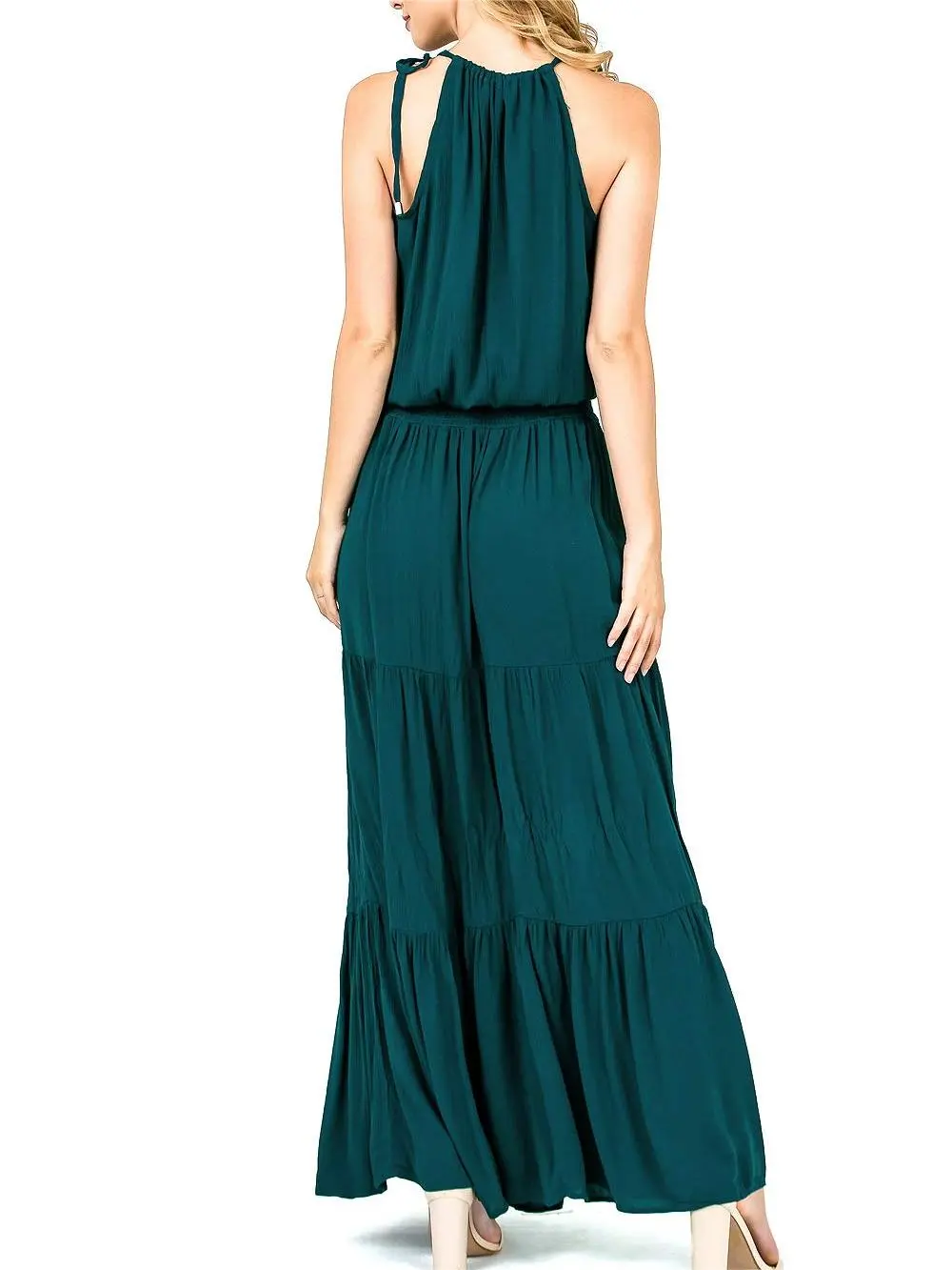 Venetian Halter Maxi Dress