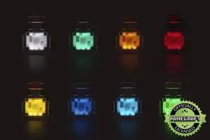 Minecraft Potion Bottle Color-Changing LED Lamp - 7.4 Inches Tall