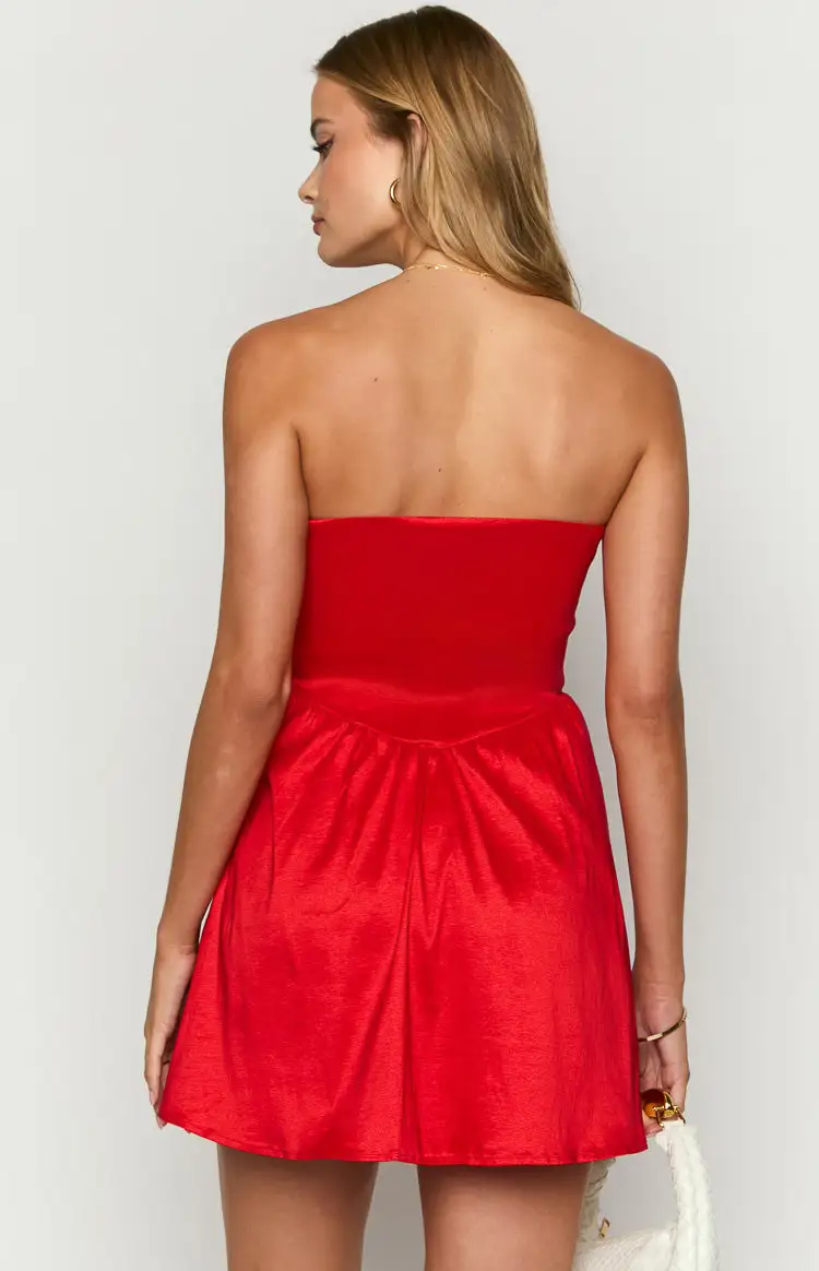 Jared Red Strapless Mini Dress