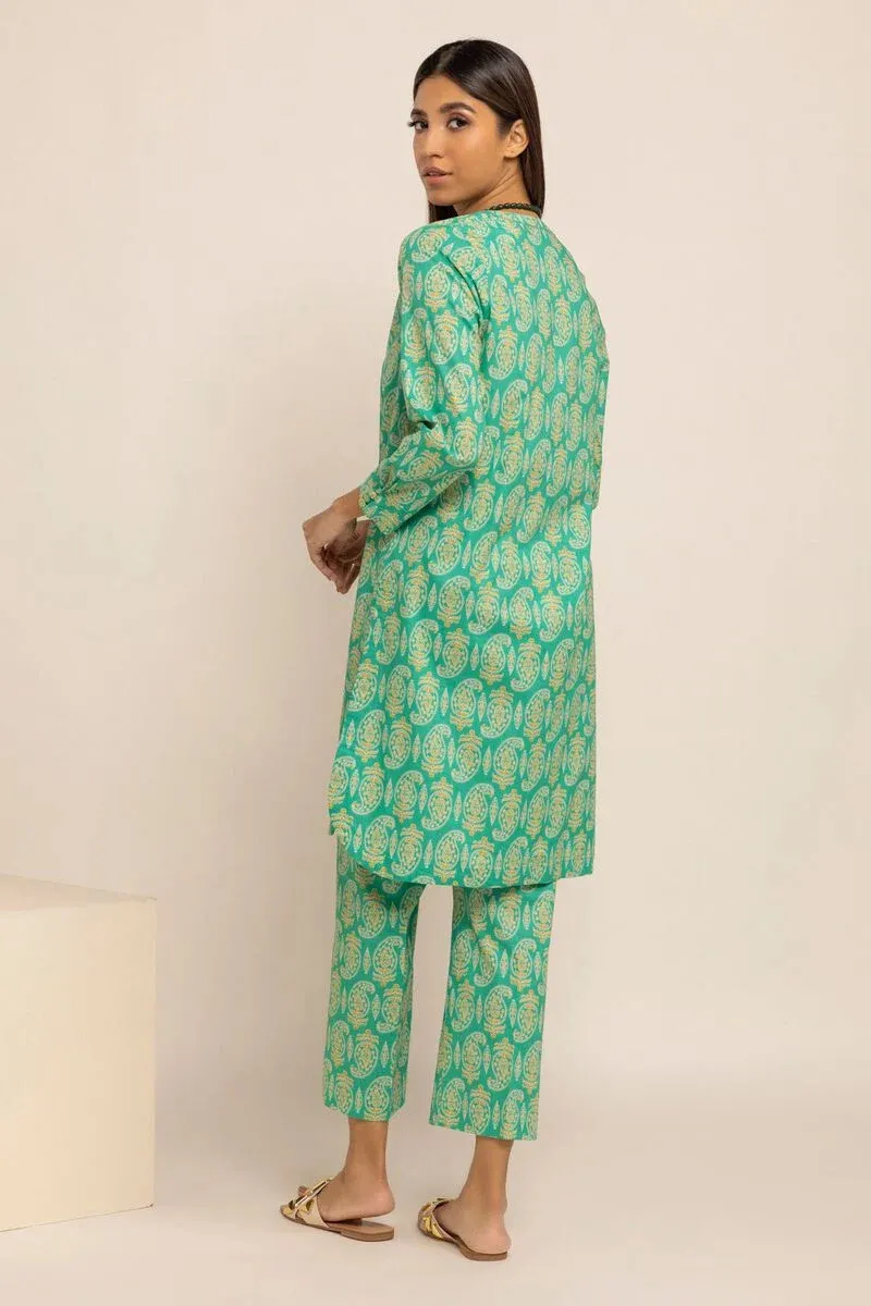 2 Piece | Kurta & Pants | Color Green