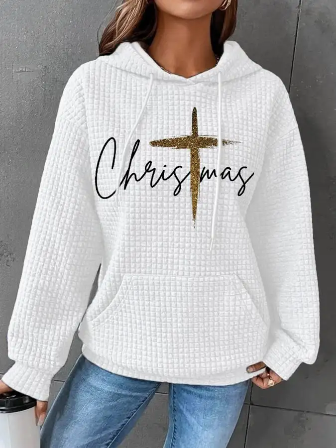 Women's Merry Christmas  Print Casual Sweatshirt