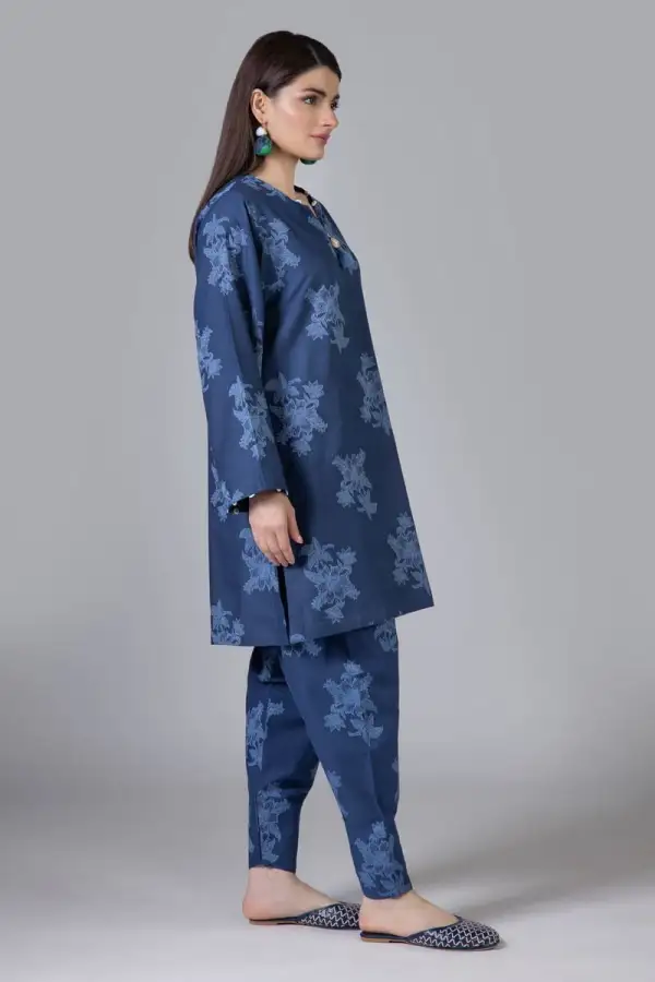 2 Piece | Kurta & Pants | Color Navy blue