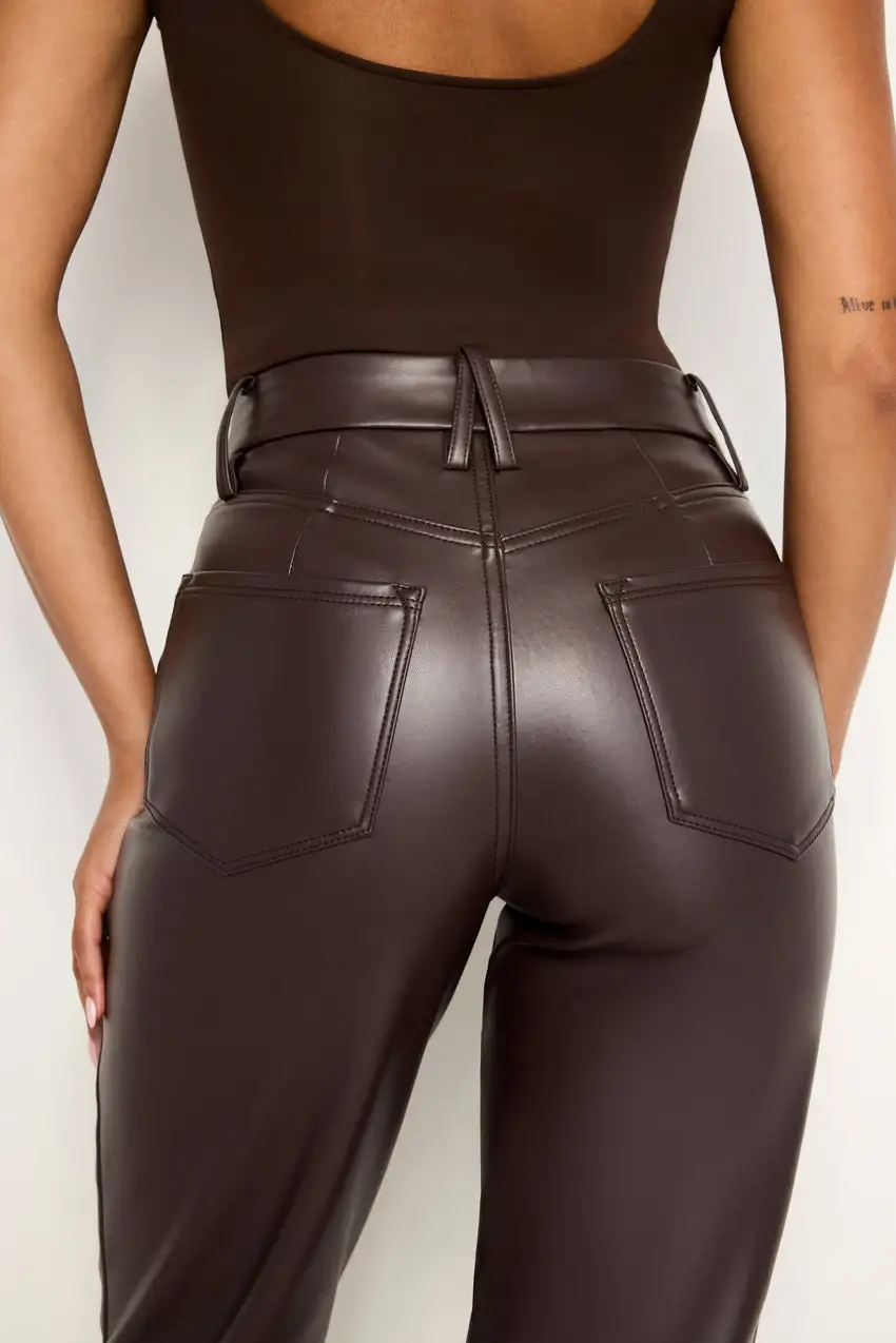 GOOD ICON FAUX LEATHER PANTS