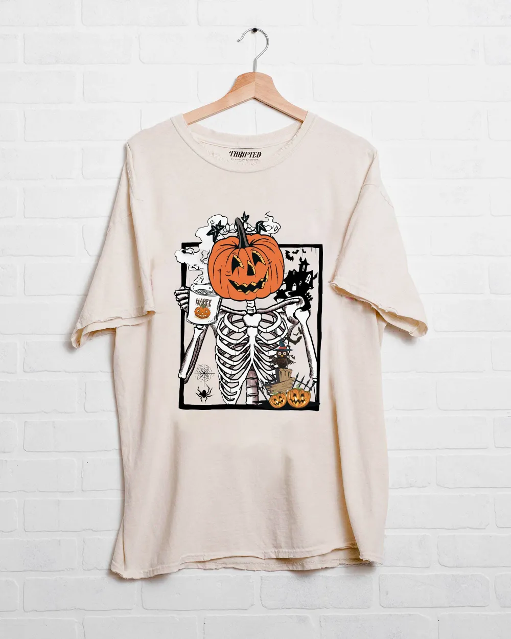 Women's Pumpkin English Halloween Printed T-shirt