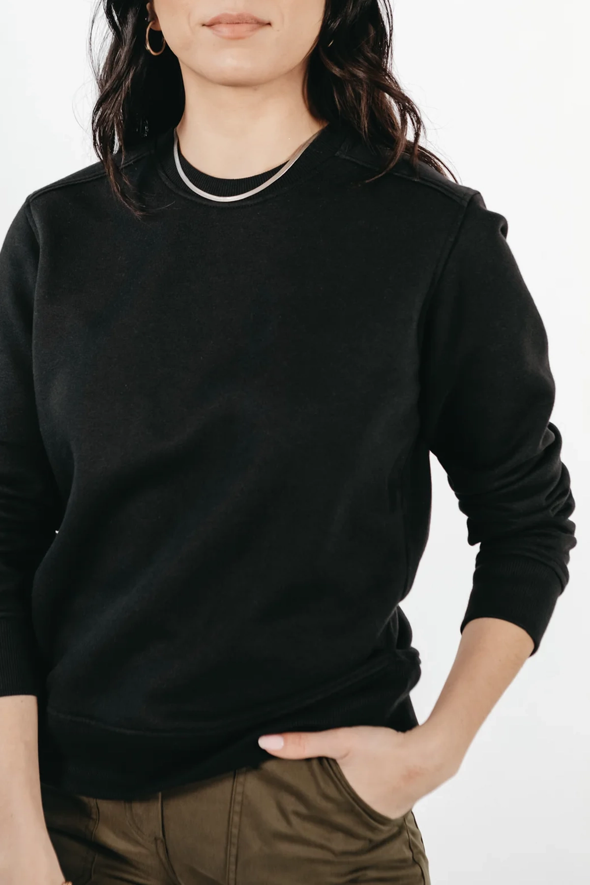 The Linnton Crew Black Sweatshirt